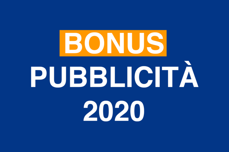 bonus pubblicità 2020