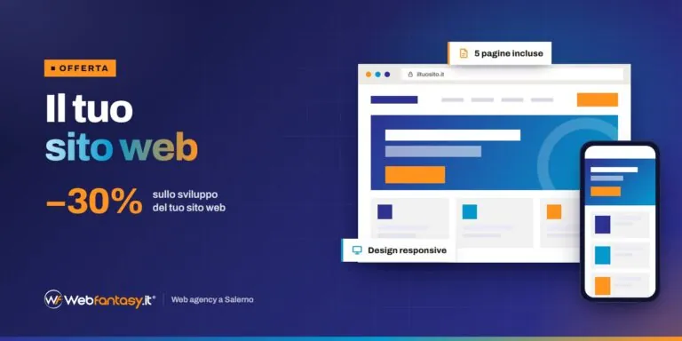Offerta realizzazione sito web a Salerno con sconto del 30%
